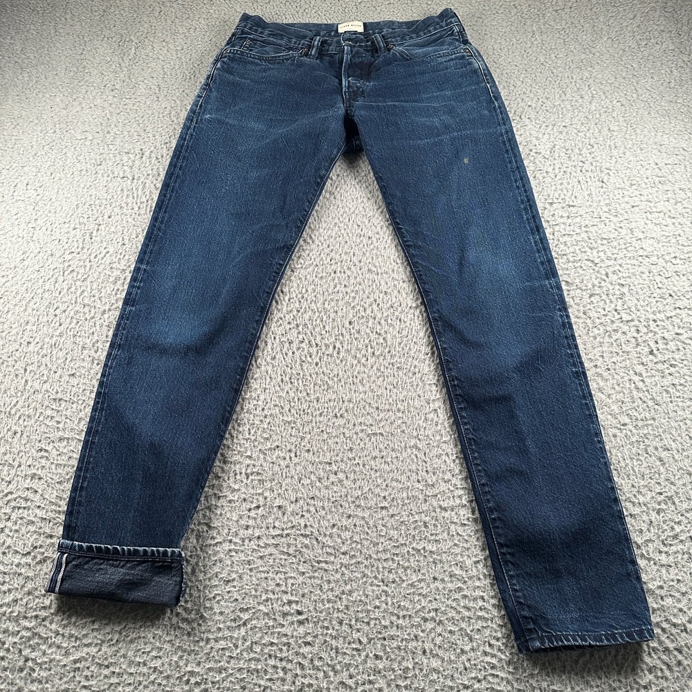 Simon Miller Men's Selvedge Narrow Jeans Dark Wash 29x32 Made In USA Button Fly